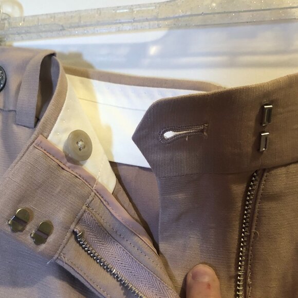 Aritzia Babaton Agency Linen Pant in Kasha Taupe Size 10 EUC - Picture 8 of 15